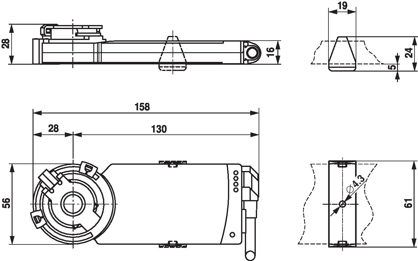 Электропривод Belimo CM24-SR-R (2 Н·м)