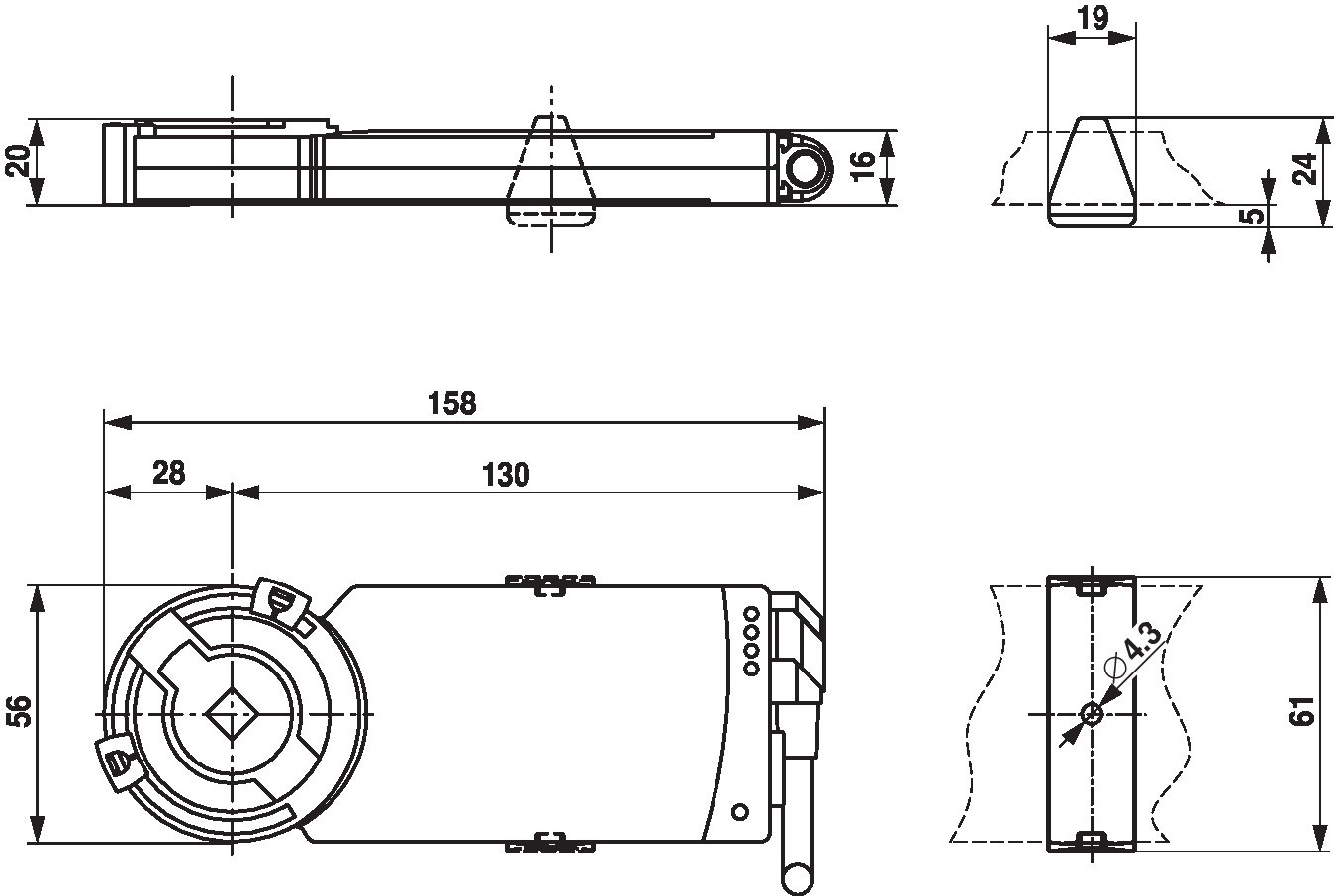 Электропривод Belimo CM24G-F-R (2 Н·м)