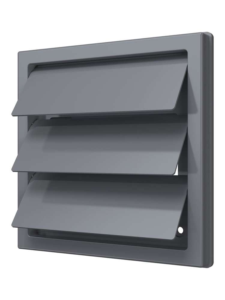 Выход стенной КФ фланец 55х110 жалюзи 150х150 ASA Gray ERA STREETLINE
