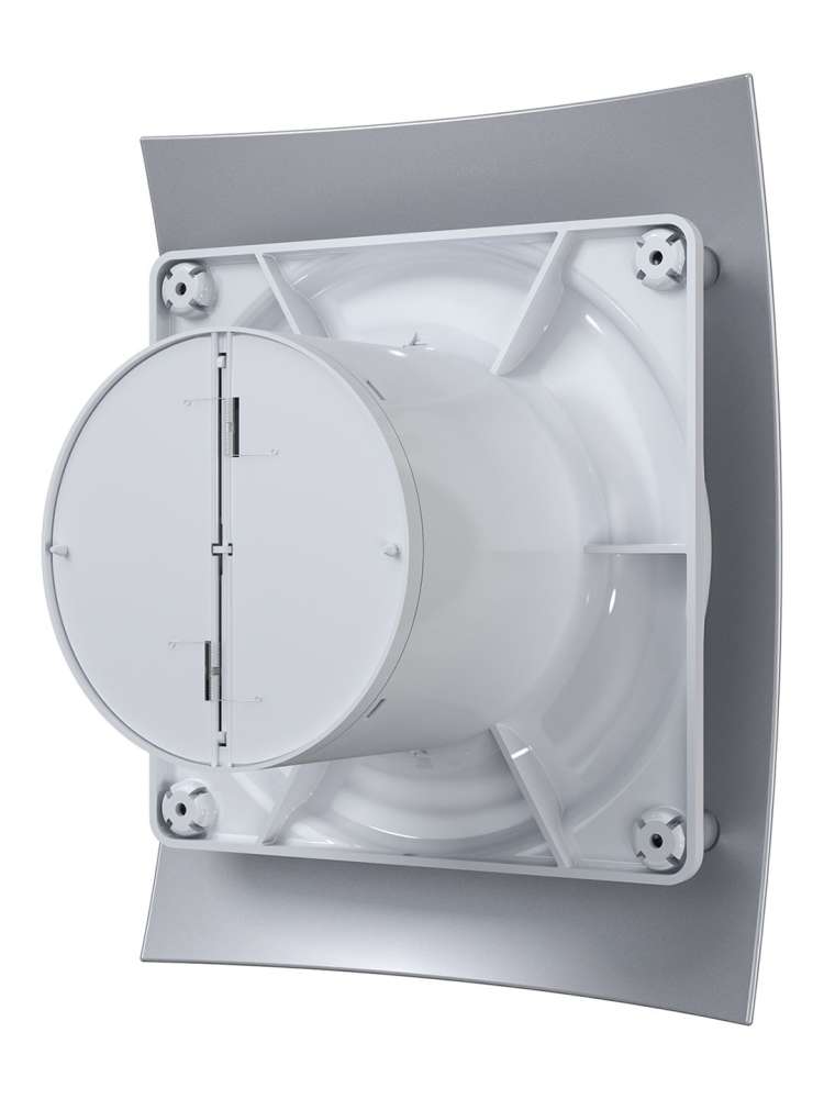 Вентилятор накладной BREEZE D100 обратный клапан Gray metal DICITI
