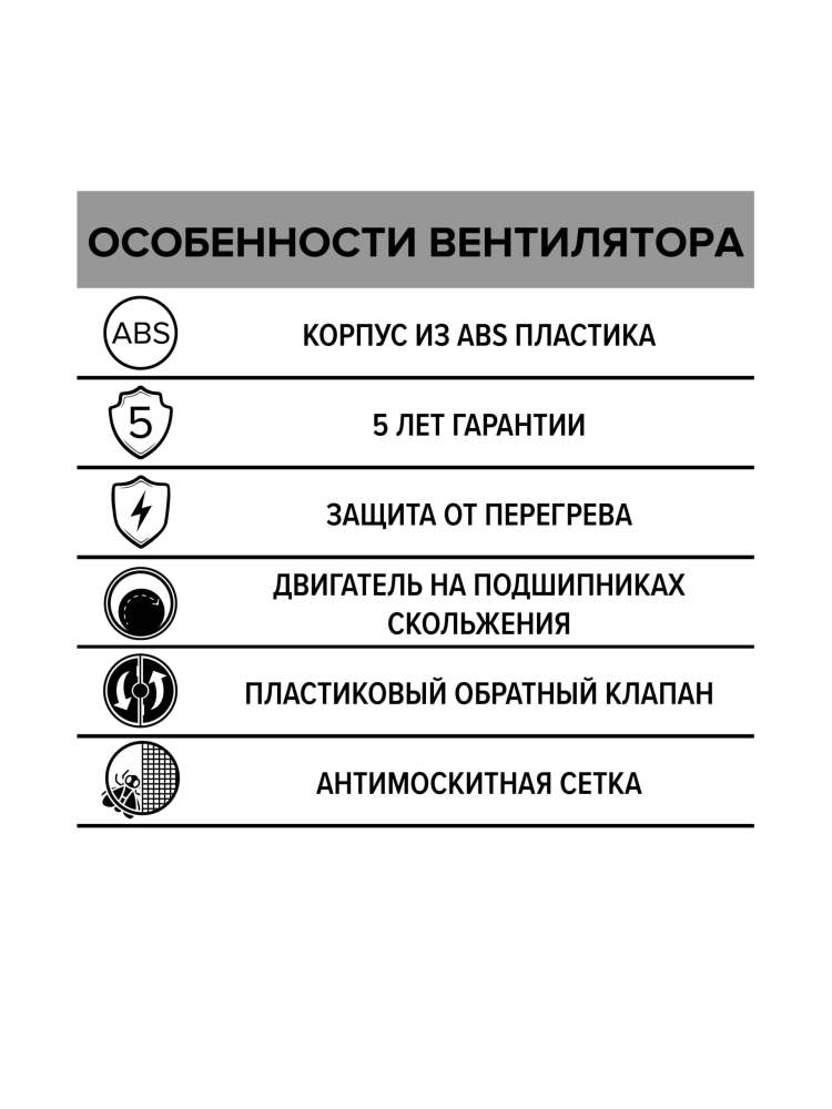Вентилятор накладной NEO D125 сетка обратный клапан ERA