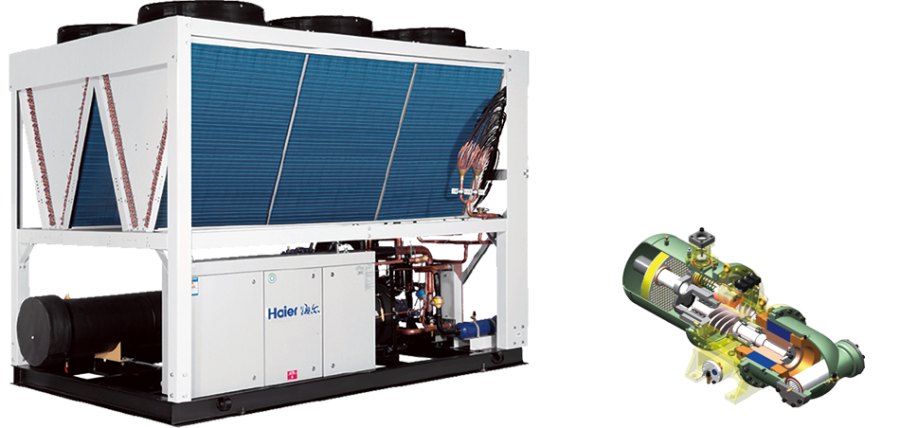 Винтовой чиллер Haier CI0320PANF с воздушным охлаждением, ведущий модуль Винтовой чиллер Haier CI0320PANF с воздушным охлаждением, ведущий модуль